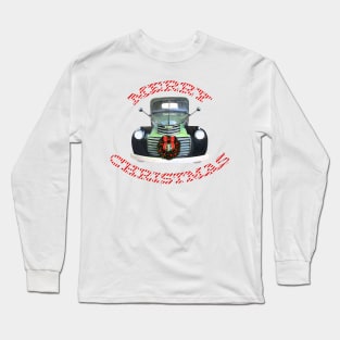 Vintage GMC Pickup Truck Christmas Design Long Sleeve T-Shirt